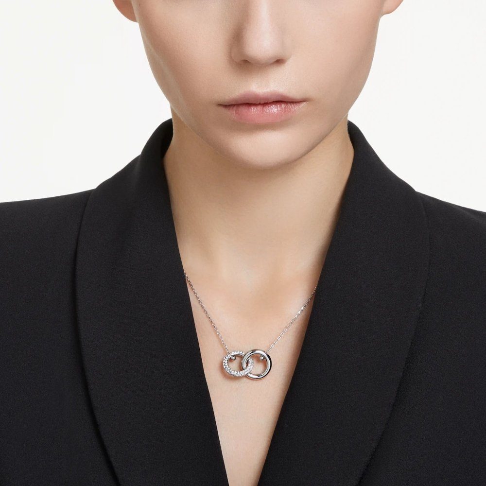 Swarovski Silver Dextera Interlocking Loop Necklace - MococoSwarovski56702519009656702512Necklaces