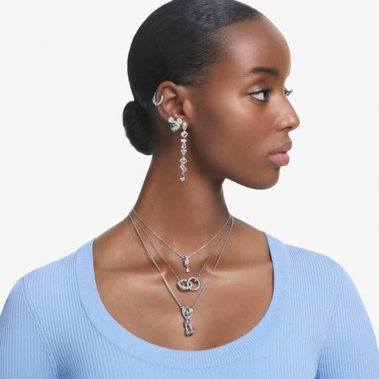 Swarovski Silver Dextera Interlocking Loop Necklace - MococoSwarovski56702519009656702512Necklaces