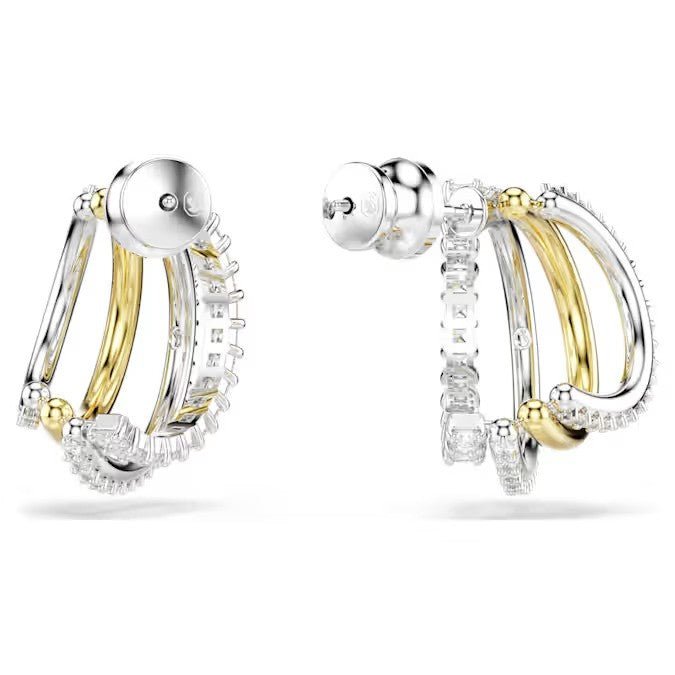 Swarovski Silver & Gold Hyperbola Hoop Earrings - MococoSwarovski56897189009656897188Earrings