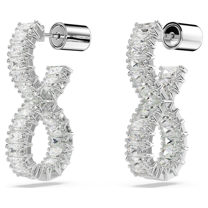 Swarovski Silver Hyperbola Infinity Hoop Earrings - MococoSwarovski56840479009656840474Earrings