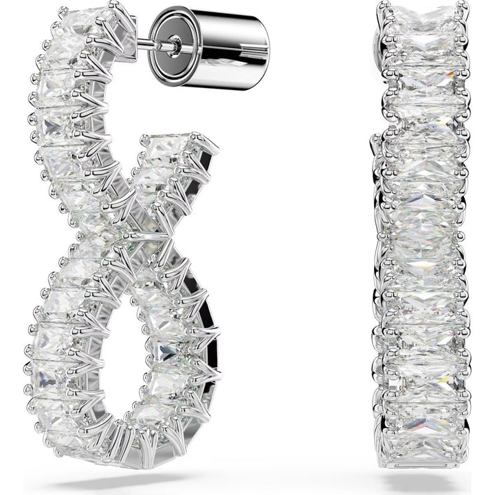 Swarovski Silver Hyperbola Infinity Hoop Earrings - MococoSwarovski56840479009656840474Earrings