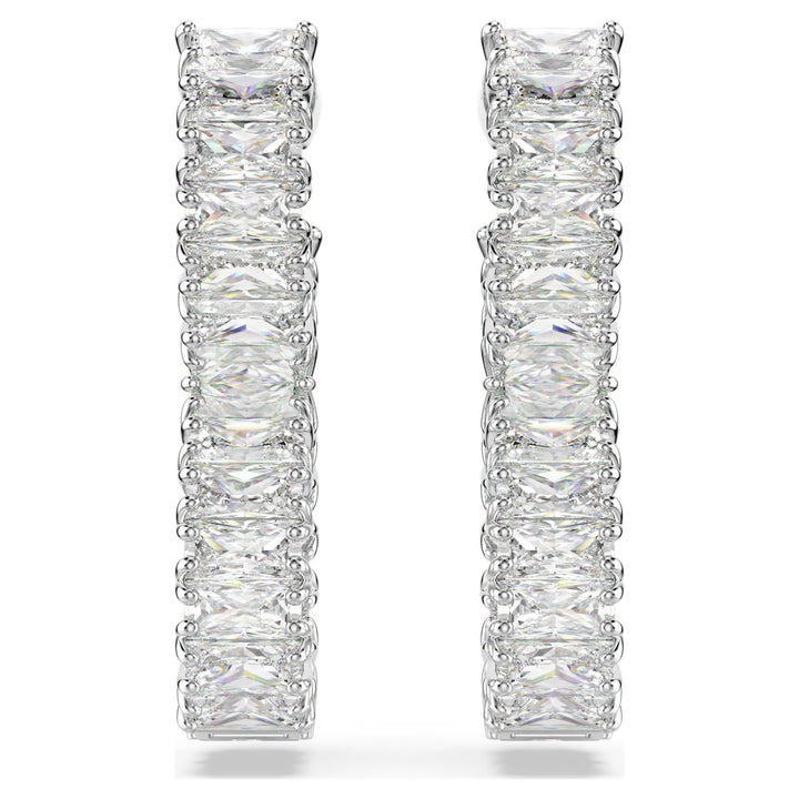 Swarovski Silver Hyperbola Infinity Hoop Earrings - MococoSwarovski56840479009656840474Earrings