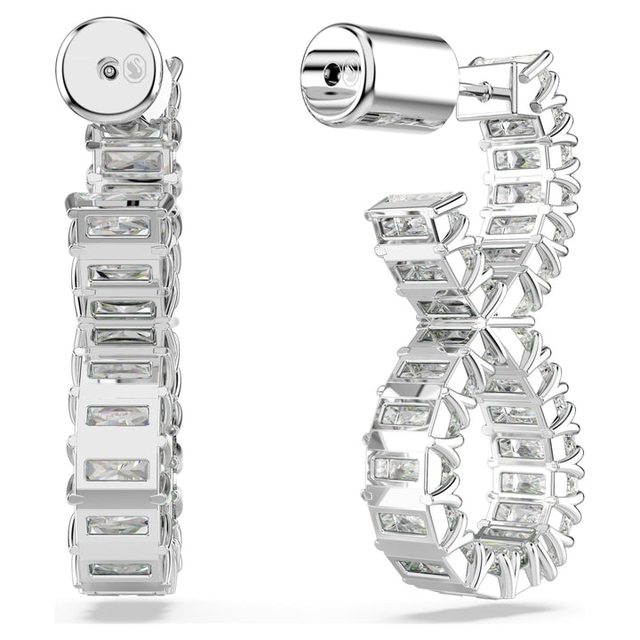 Swarovski Silver Hyperbola Infinity Hoop Earrings - MococoSwarovski56840479009656840474Earrings