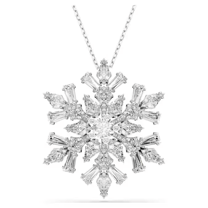 Swarovski Silver Idyllia Snowflake Brooch & Pendant Necklace - MococoSwarovski56932269009656932261Accessories