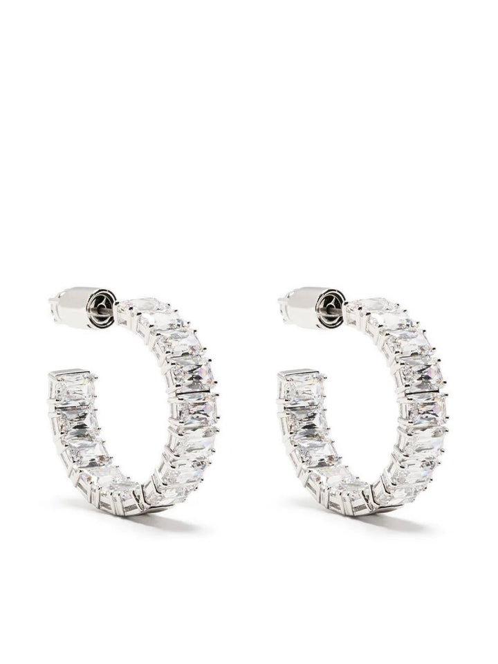 Swarovski Silver Matrix Octagon Cut Hoop Earrings - MococoSwarovski56126739009656126738Earrings