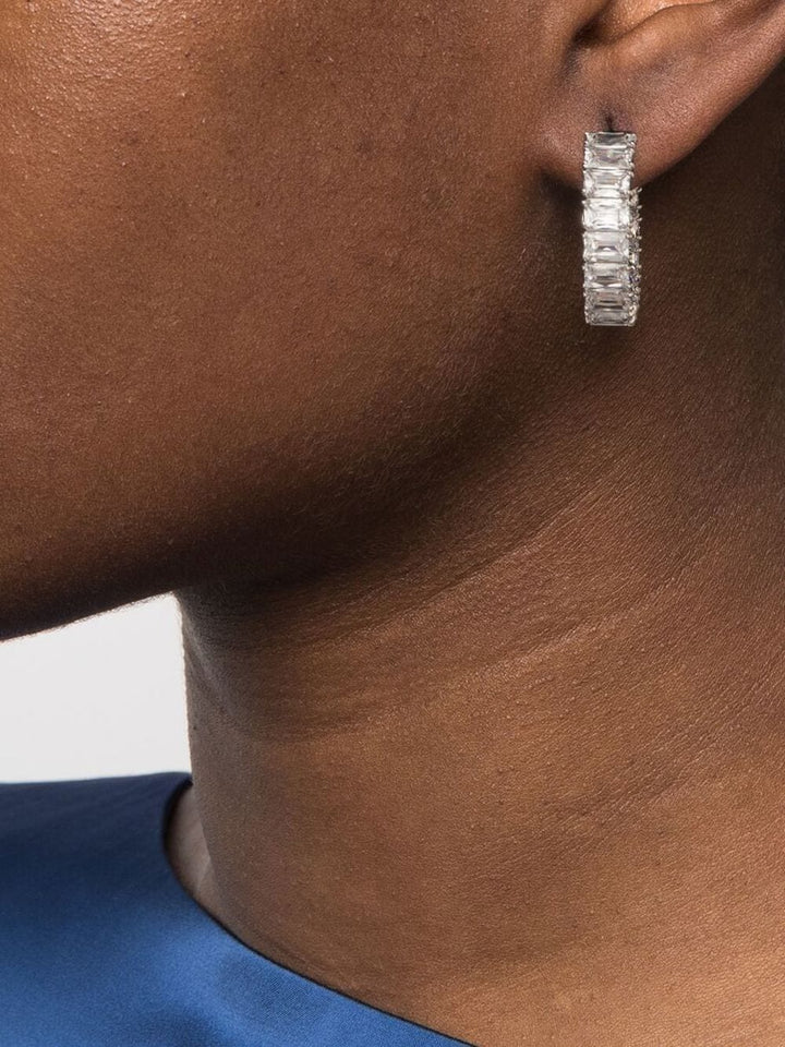 Swarovski Silver Matrix Octagon Cut Hoop Earrings - MococoSwarovski56126739009656126738Earrings