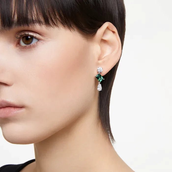 Swarovski Silver Mesmera Green Drop Earrings - MococoSwarovski56658789009656658789Earrings