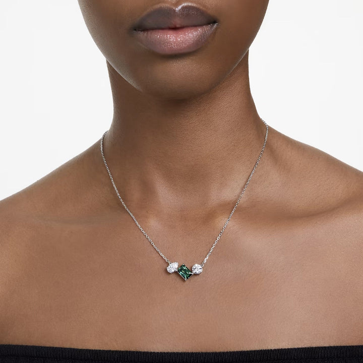 Swarovski Silver Mesmera Mixed Cut Green Necklace - MococoSwarovski56682789009656682784Necklaces