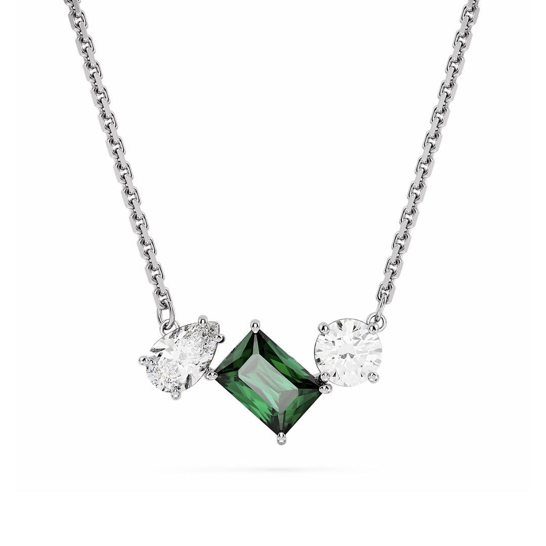 Swarovski Silver Mesmera Mixed Cut Green Necklace - MococoSwarovski56682789009656682784Necklaces
