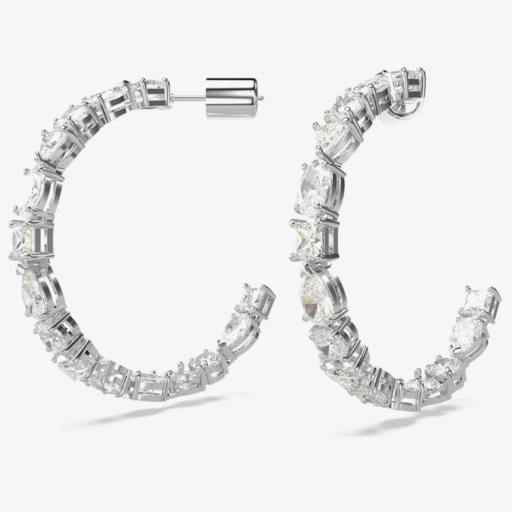 Swarovski Silver Mesmera Mixed Cut Hoop Earrings - MococoSwarovski56728349009656728345Earrings