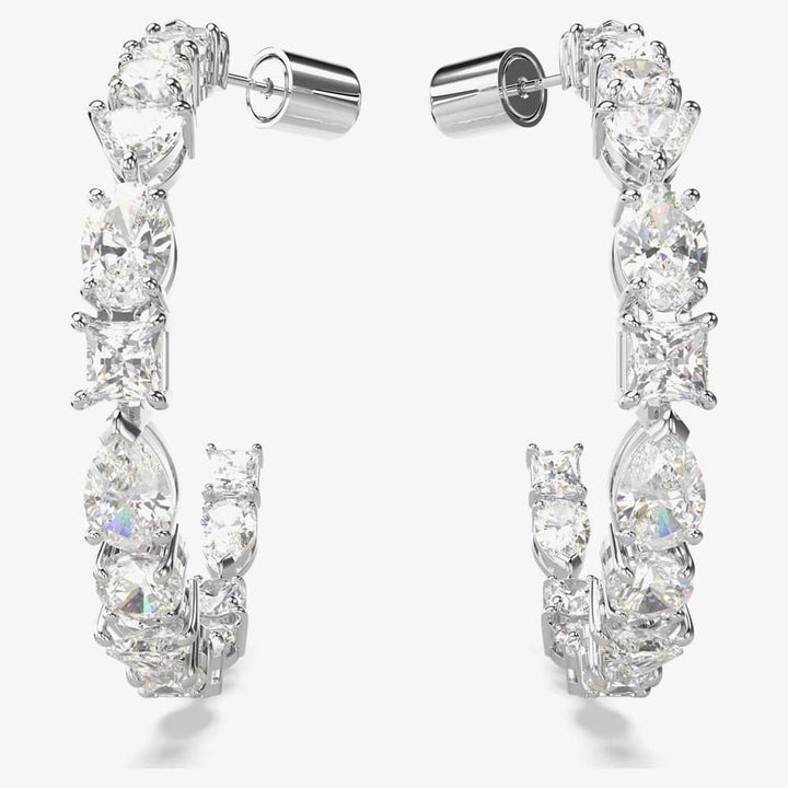 Swarovski Silver Mesmera Mixed Cut Hoop Earrings - MococoSwarovski56728349009656728345Earrings