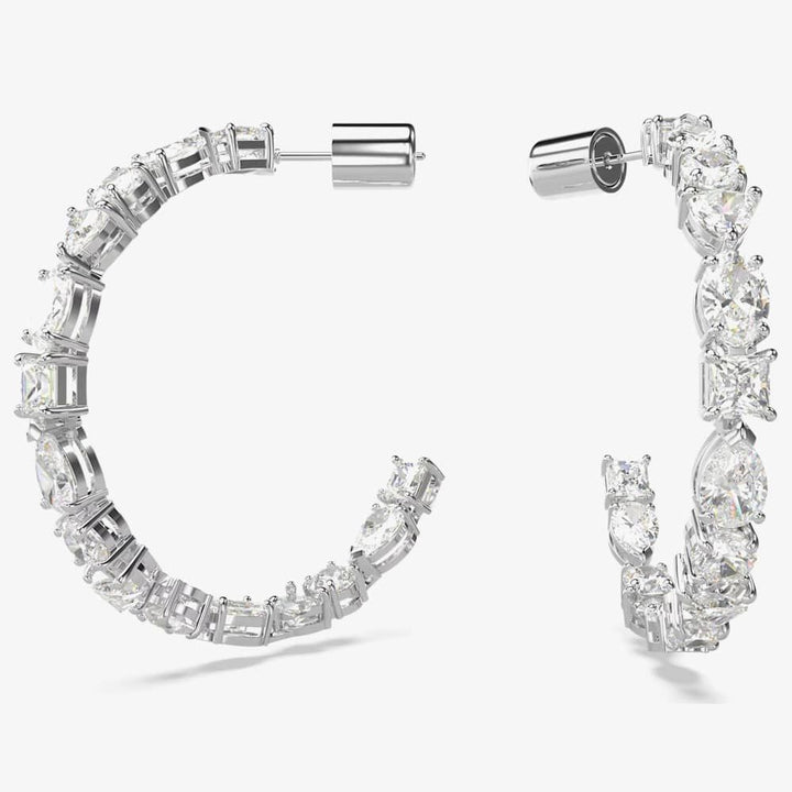 Swarovski Silver Mesmera Mixed Cut Hoop Earrings - MococoSwarovski56728349009656728345Earrings