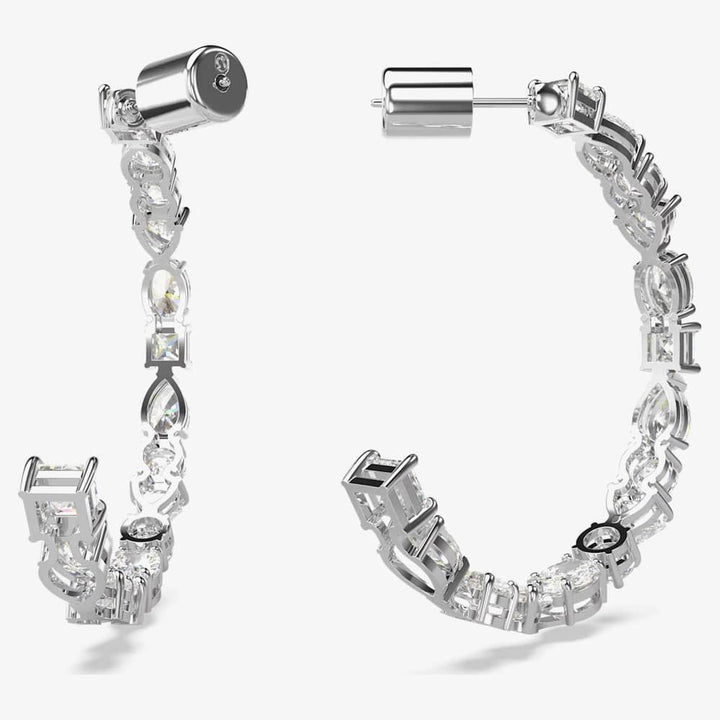 Swarovski Silver Mesmera Mixed Cut Hoop Earrings - MococoSwarovski56728349009656728345Earrings