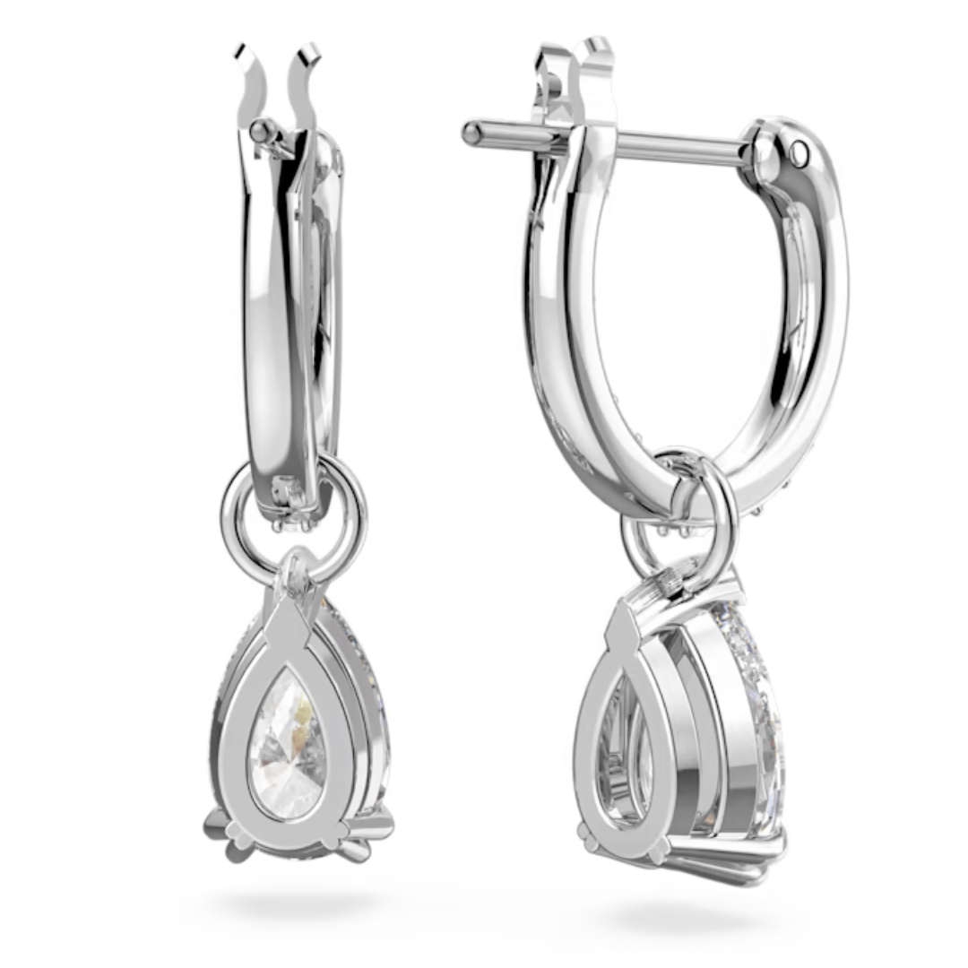 Swarovski Silver Stilla Pear Cut Hoop Earrings - MococoSwarovski56367169009656367162Earrings