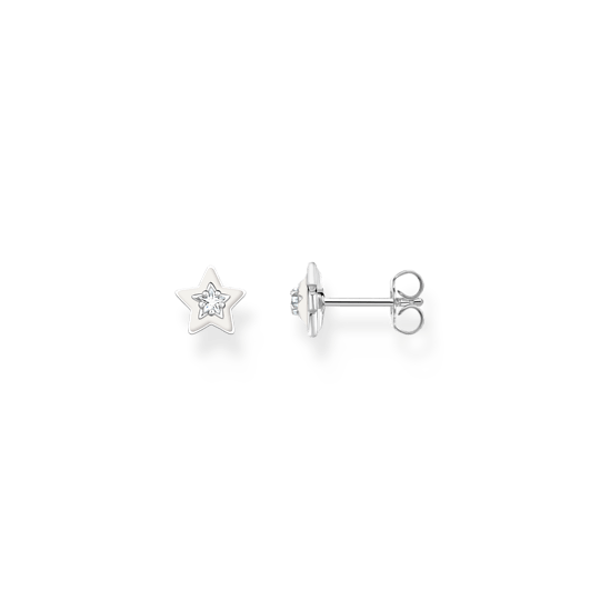 Thomas Sabo Silver CZ and White Enamel Star Stud Earrings - MococoThomas SaboH2273 - 041 - 144051245561555Earrings