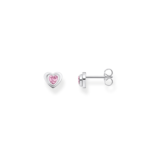 Thomas Sabo Silver Heart Pink Stone Stud Earrings - MococoThomas SaboH2271 - 643 - 94051245563856Earrings