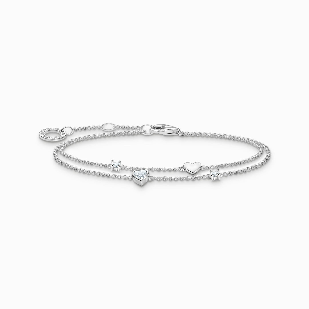 Thomas Sabo Silver Heart & White Stones Bracelet - MococoThomas SaboA2057 - 051 - 14 - L19V4051245521672Bracelets