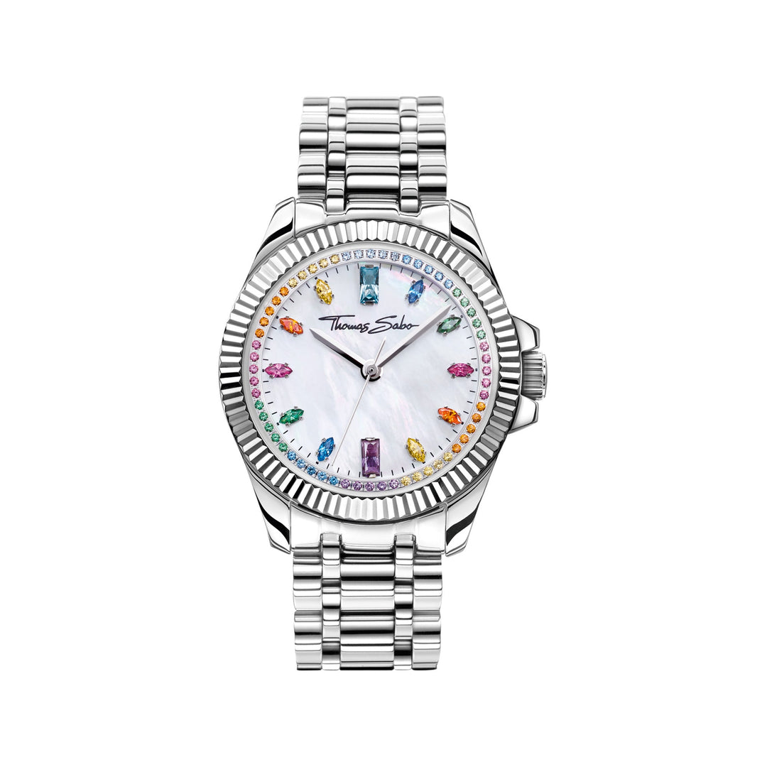 Thomas Sabo Silver Ladies Divine Rainbow Dial Stone Watch - MococoThomas SaboWA0394 - 201 - 201 - 33 mm4051245549973Watches and Accessories