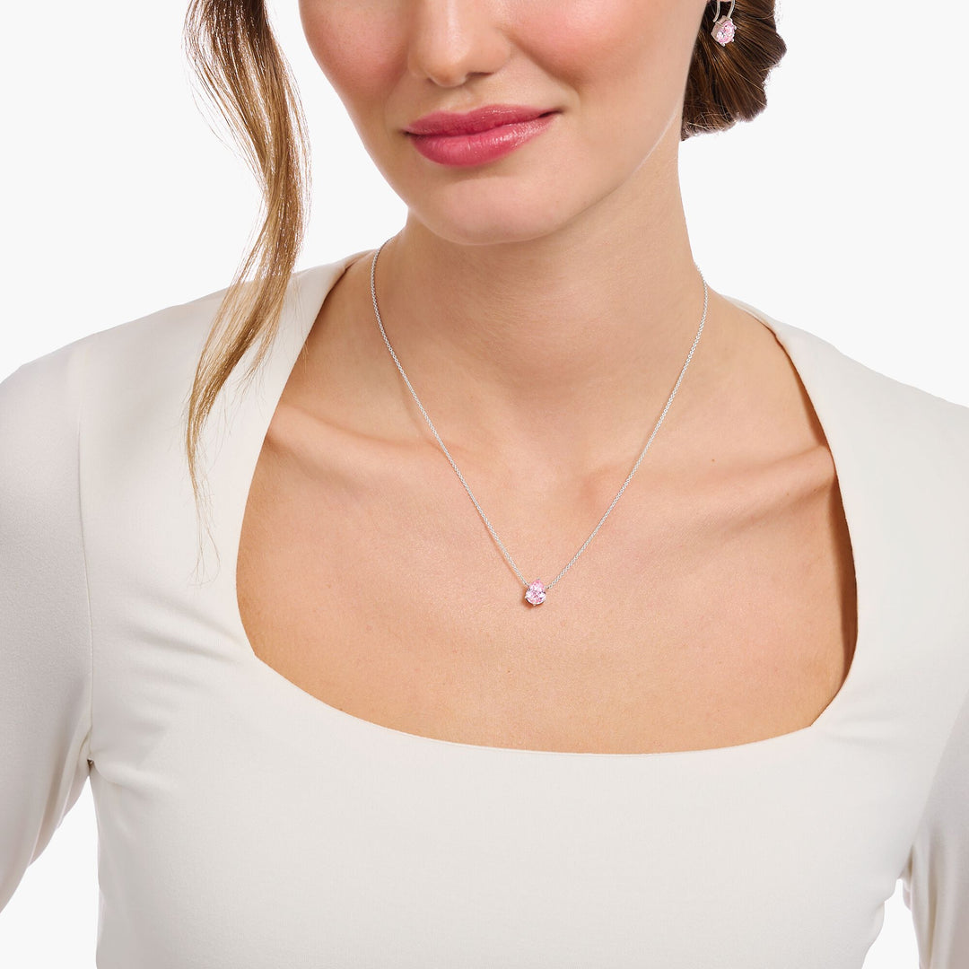 Thomas Sabo Silver Pink Drop CZ Pendant Necklace - MococoThomas SaboKE2213 - 051 - 9 - L45V10039714Necklaces
