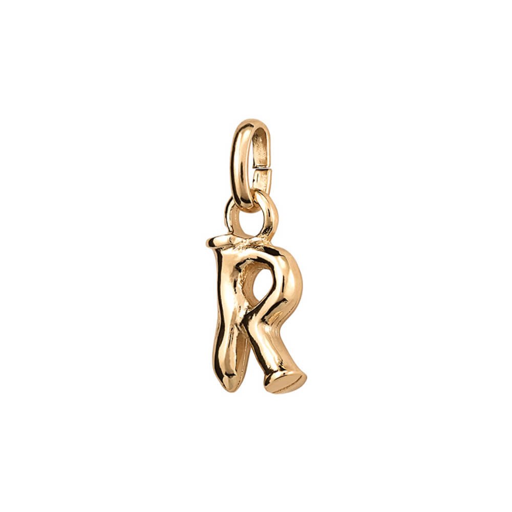 UNOde50 18K Gold - Plated Small Letter R Charm - MococoUNOde50CHA0290ORO0000UCharms