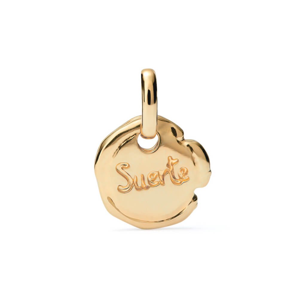 UNOde50 18K Gold - Plated The Word "Luck" Charm - MococoUNOde50CHA0251ORO0000UCharms
