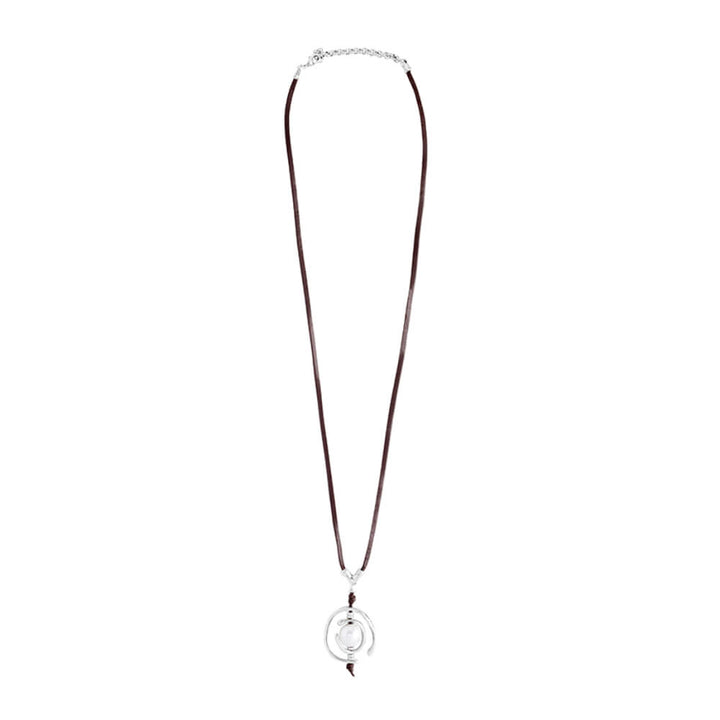 UNOde50 Silver Pearl Leather Necklace - MococoUNOde50COL0973BPLMAR0UNecklaces
