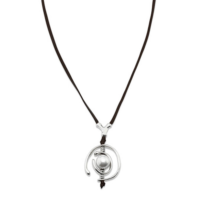 UNOde50 Silver Pearl Leather Necklace - MococoUNOde50COL0973BPLMAR0UNecklaces