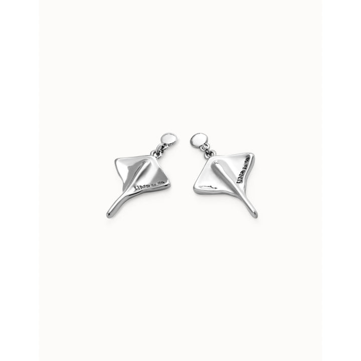 Unode50 Sterling Silver Manta Ray - Shaped Drop Earrings image 2