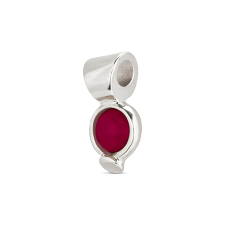 UNOde50 Sterling Silver - Plated Agate Stone Charm - MococoUNOde50CHA0136ROJMTL0UCharms