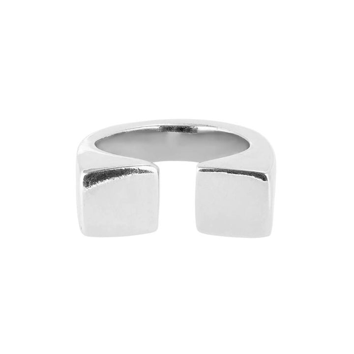 UNOde50 Sterling Silver - Plated and Square Shaped Smooth Finish Ring - MococoUNOde50ANI0831MTL00012Rings