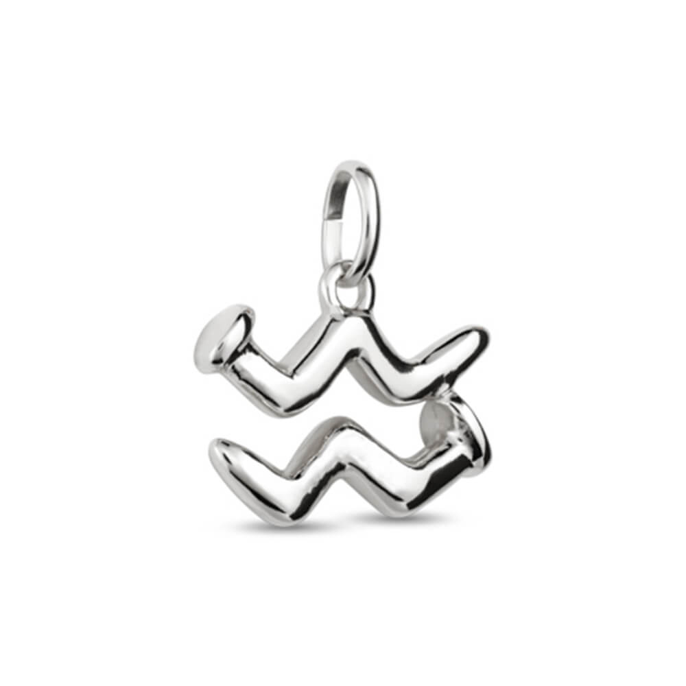 UNOde50 Sterling Silver - Plated Aquarius Shaped Charm - MococoUNOde50CHA0206MTLACU0UCharms