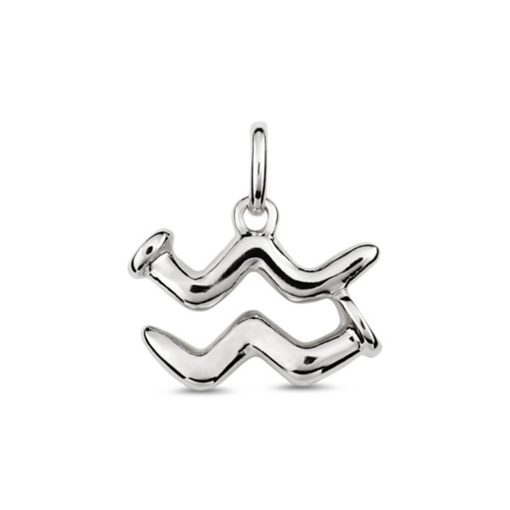 UNOde50 Sterling Silver - Plated Aquarius Shaped Charm - MococoUNOde50CHA0206MTLACU0UCharms