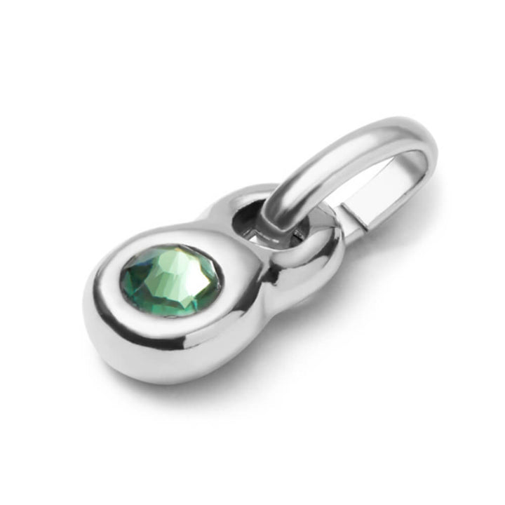 UNOde50 Sterling Silver - Plated Blue Crystal Round Shaped Charm - MococoUNOde50CHA0180MTLRSA0UCharms