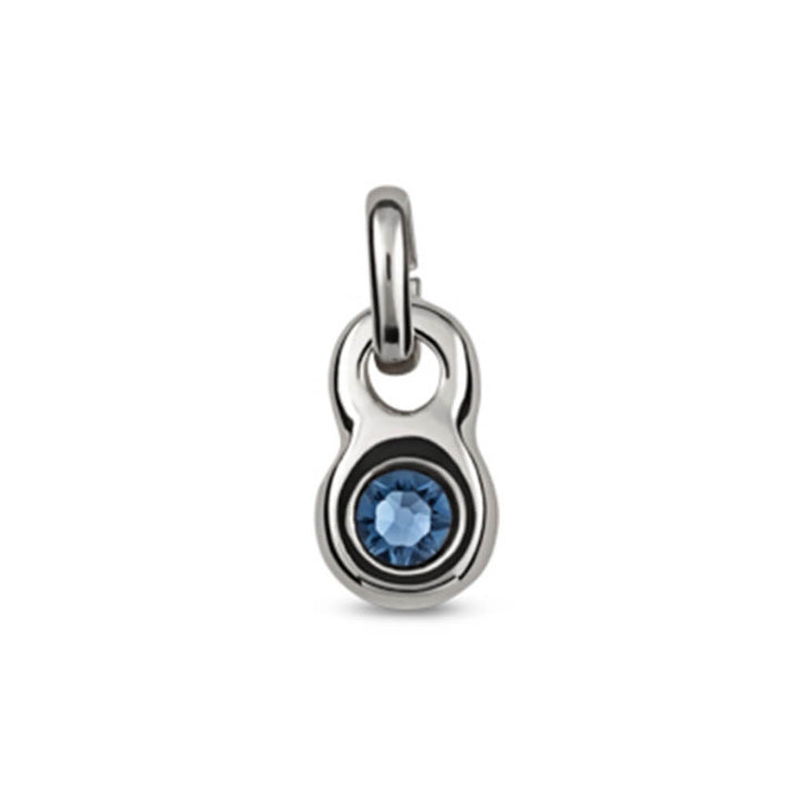 UNOde50 Sterling Silver - Plated Blue Crystal Round Shaped Charm - MococoUNOde50CHA0180MTLAZU0UCharms