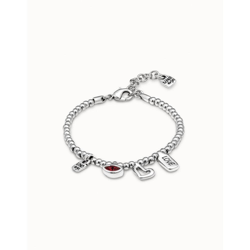 UNOde50 Sterling Silver - Plated Bracelet With Pink Crystals - MococoUNOde50PUL1852ROJMTLBracelet