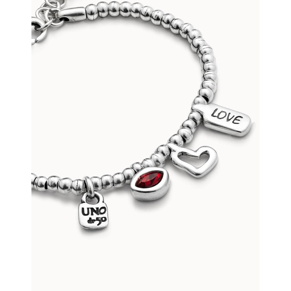 UNOde50 Sterling Silver - Plated Bracelet With Pink Crystals - MococoUNOde50PUL1852ROJMTLBracelet