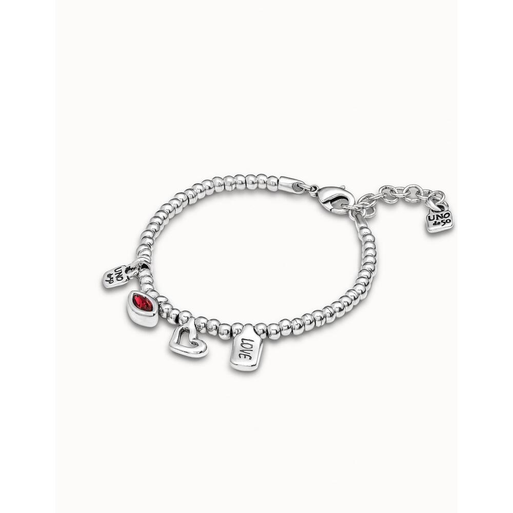 UNOde50 Sterling Silver - Plated Bracelet With Pink Crystals - MococoUNOde50PUL1852ROJMTLBracelet