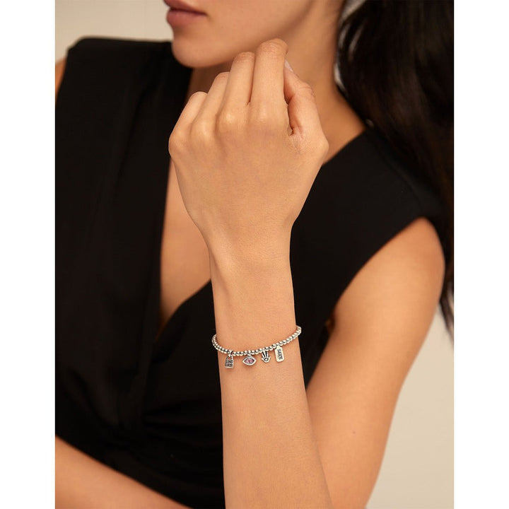 UNOde50 Sterling Silver - Plated Bracelet With Red Crystals - MococoUNOde50PUL1853RSAMTLBracelet