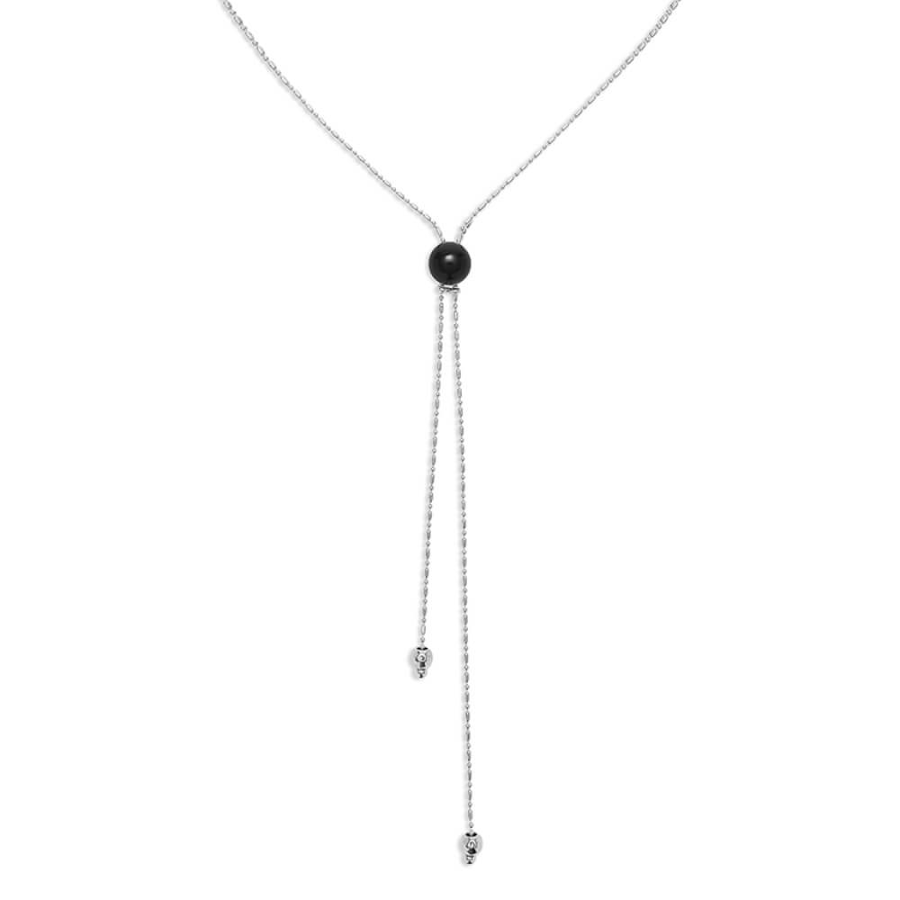 UNOde50 Sterling Silver - Plated Central Black Murano Glass Long Pendant - MococoUNOde50COL2004NGRMTL0UNecklaces