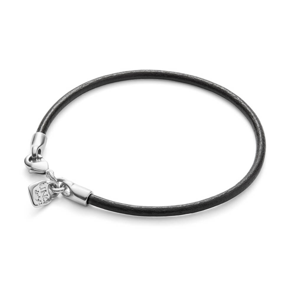 UNOde50 Sterling Silver - Plated Clasp Leather Charm Bracelet - MococoUNOde50PUL2498MTL0000UBracelets