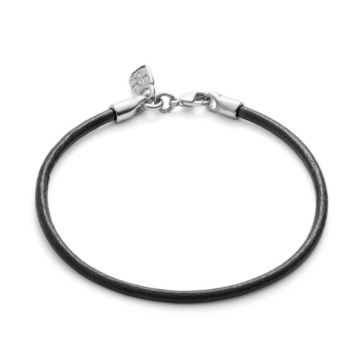 UNOde50 Sterling Silver - Plated Clasp Leather Charm Bracelet - MococoUNOde50PUL2498MTL0000UBracelets