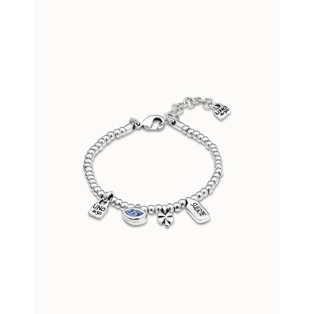 UNOde50 Sterling Silver - Plated Crystal Charm Bracelet - MococoUNOde50PUL2255AZUMTL0M8435302474235Bracelet