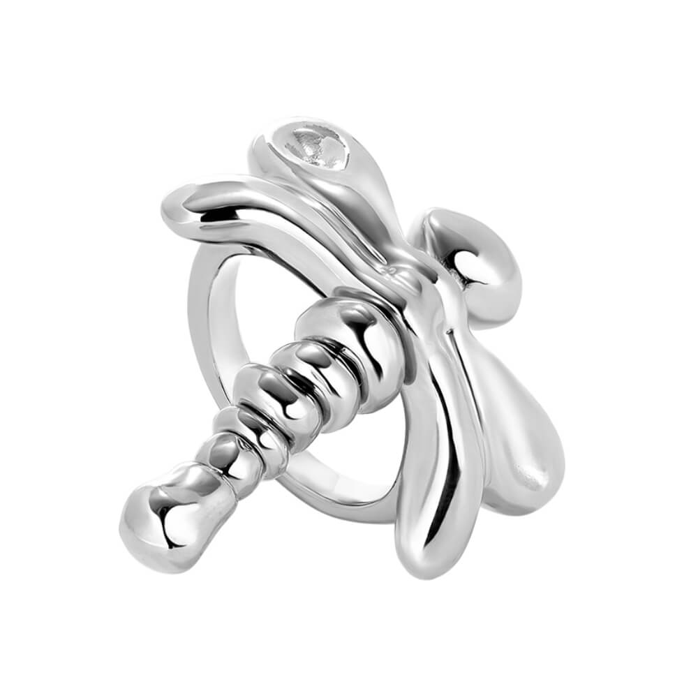 UNOde50 Sterling Silver - Plated Dragonfly Ring - MococoUNOde50ANI0820MTL00012Rings