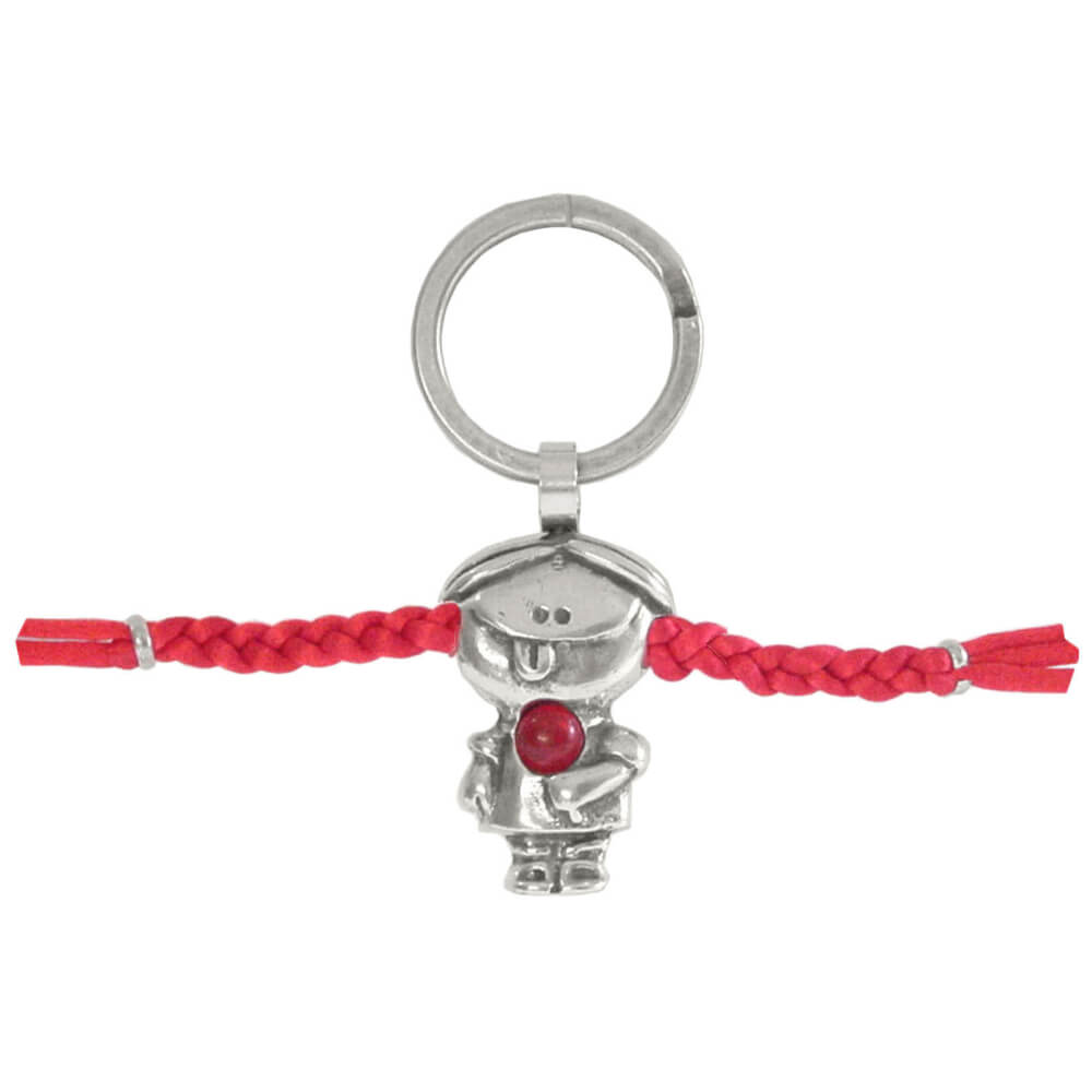 UNOde50 Sterling Silver - Plated Girl and Braids Key - Ring - MococoUNOde50LLA0006ROJ XKeychains