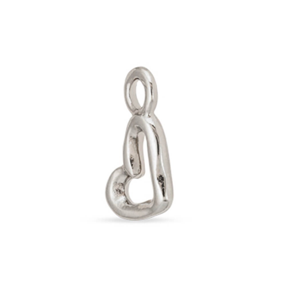 UNOde50 Sterling Silver - Plated Heart Piercing Charm - MococoUNOde50CHP0034MTL0000UCharms