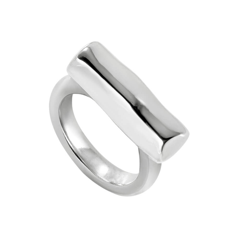 UNOde50 Silver Horizontal Tube Ring - Main Image