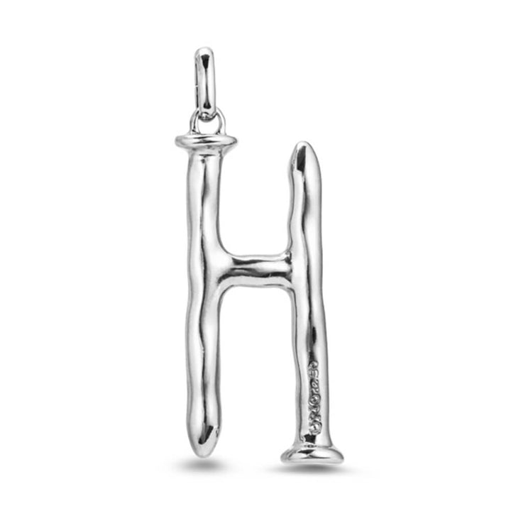 UNOde50 Sterling Silver - Plated Letter H Pendant - MococoUNOde50CHA0008MTL0000UCharms