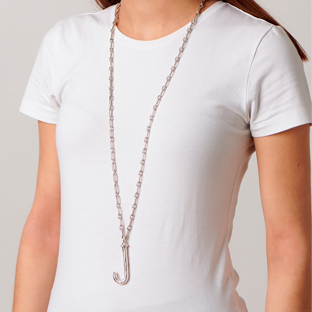 UNOde50 Sterling Silver - Plated Letter J Pendant - MococoUNOde50CHA0010MTL0000UCharms