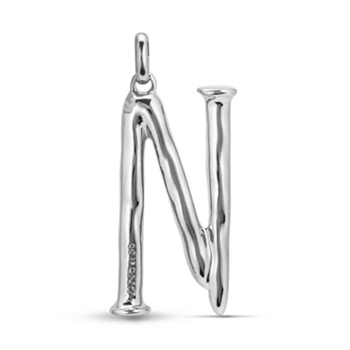UNOde50 Sterling Silver - Plated Letter N Pendant - MococoUNOde50CHA0014MTL0000UCharms