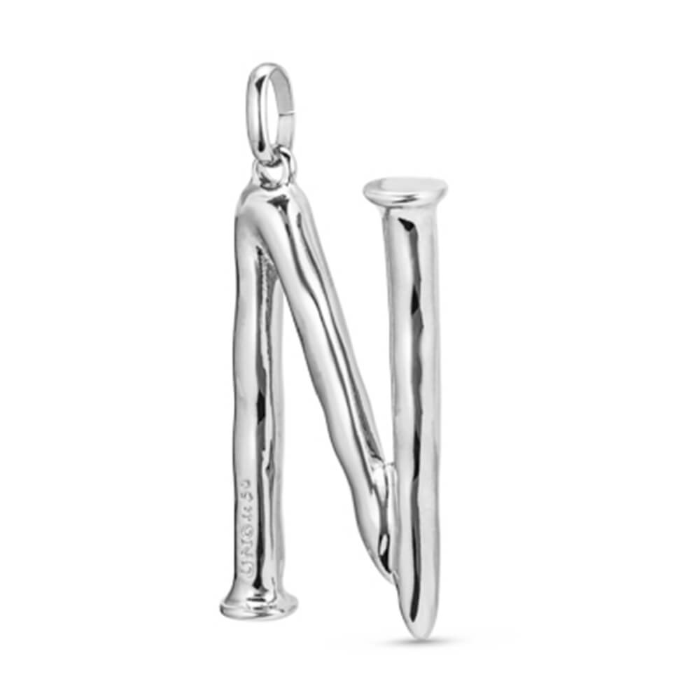 UNOde50 Sterling Silver - Plated Letter N Pendant - MococoUNOde50CHA0014MTL0000UCharms